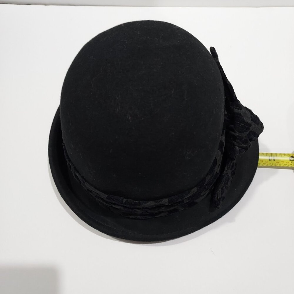 Wool Hat By Scalla Collezione 100% Women Size 6 to 8 Inch Flapper Look - Picture 8 of 10